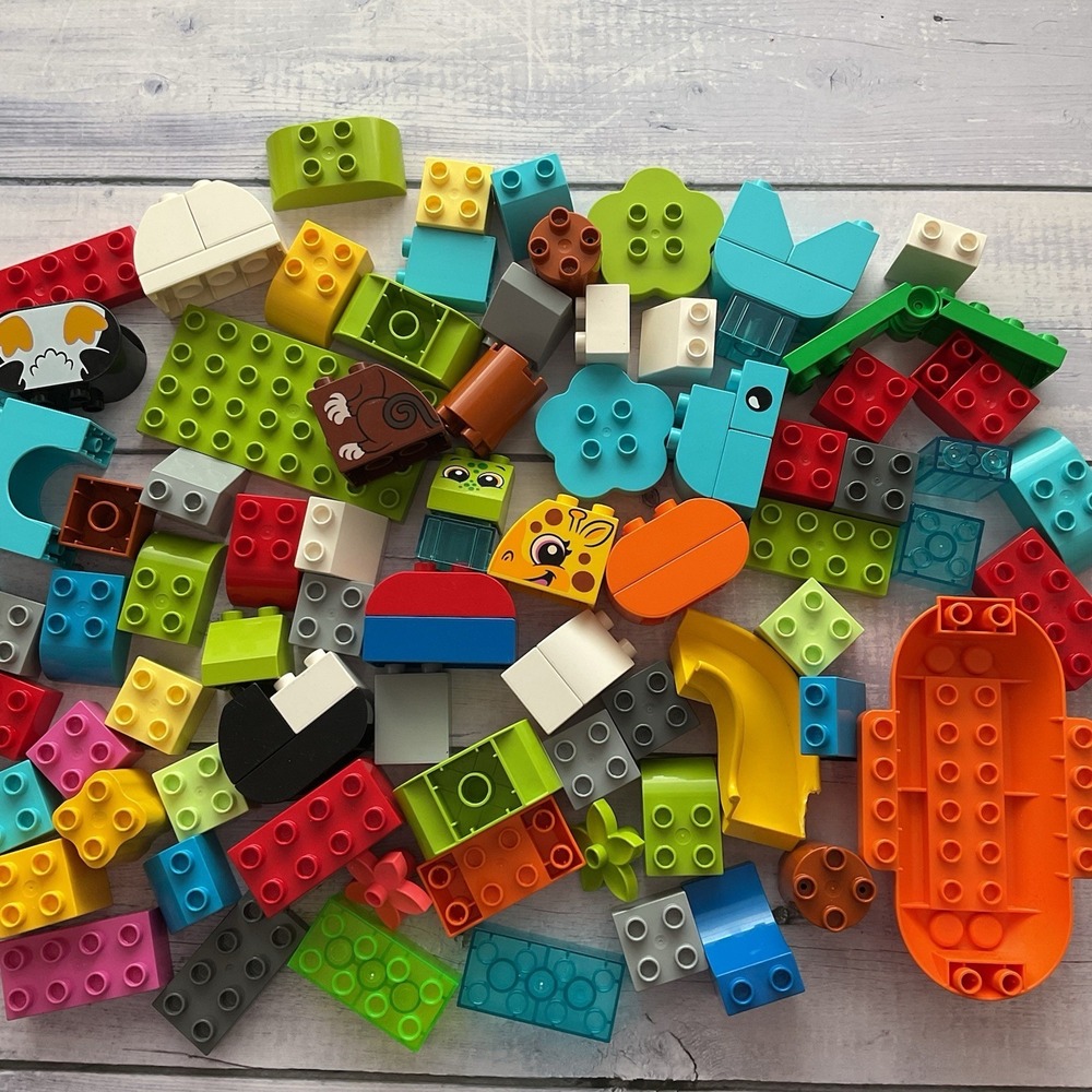 Lego Duplo Random Assortment Lot Of 90+ Pieces Bricks Blocks Assorted Colors